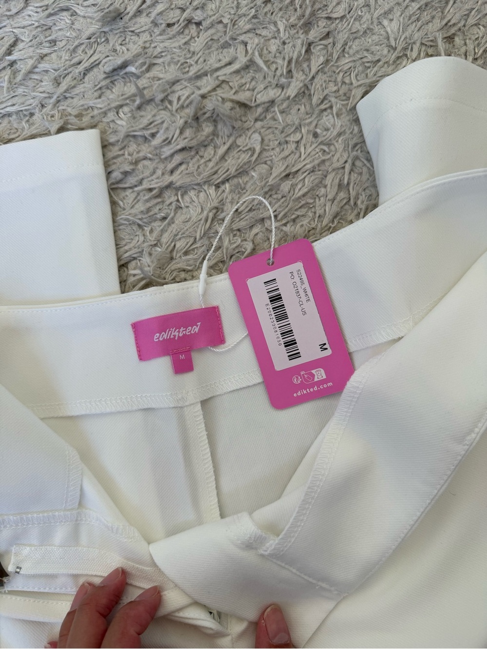 Edikted Cream Wide Leg Tie-Waist Pants - Picture 5 of 8